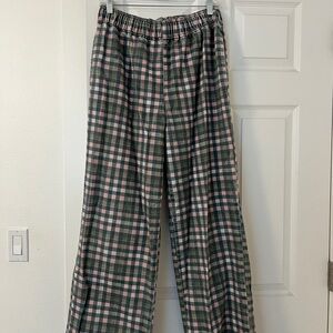 Topshop Pull On Multicolor Straight Leg Pants - 8